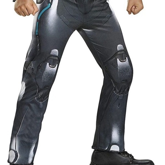HALO Infinite Spartan Locke Muscle Suit Mask Boys Halloween Costume Childs S 4-6 - Picture 6 of 7